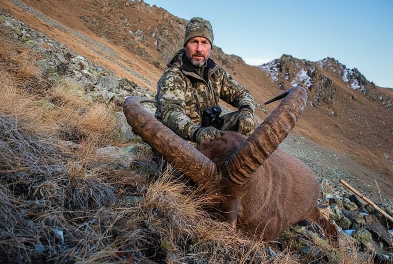 Trofeo Kuban Tur (Capra caucasica) cazado en Karacháyevo-Cherkesia, Rusia — Capra World Slam SCI
