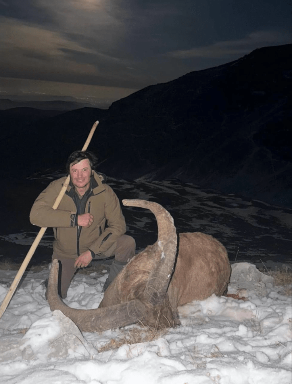 Mid-Caucasian Tur hunting in the mountains of Kabardino-Balkaria, Russia